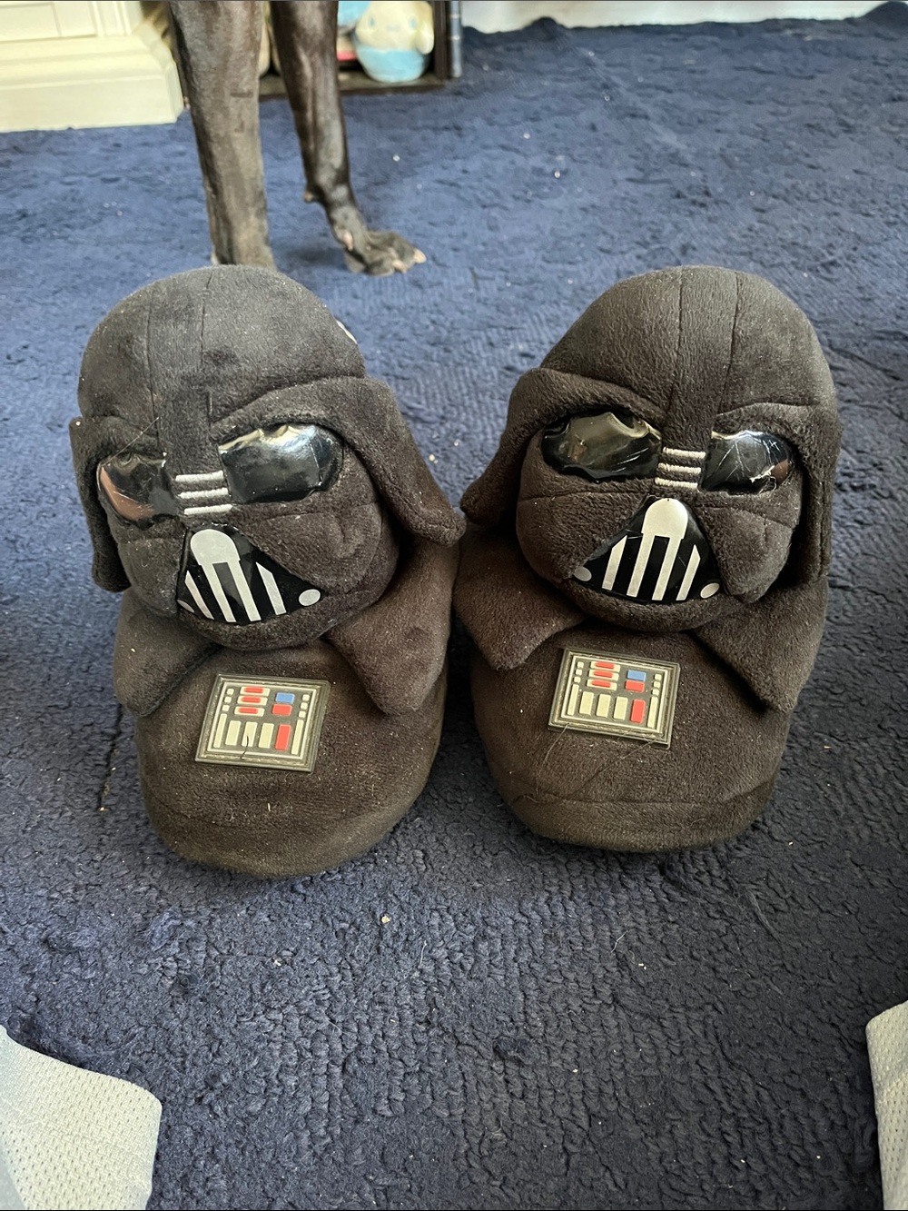 Star Wars Black Darth Vader Plush Slippers